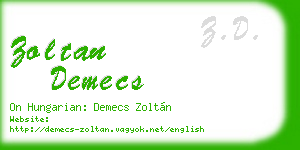 zoltan demecs business card